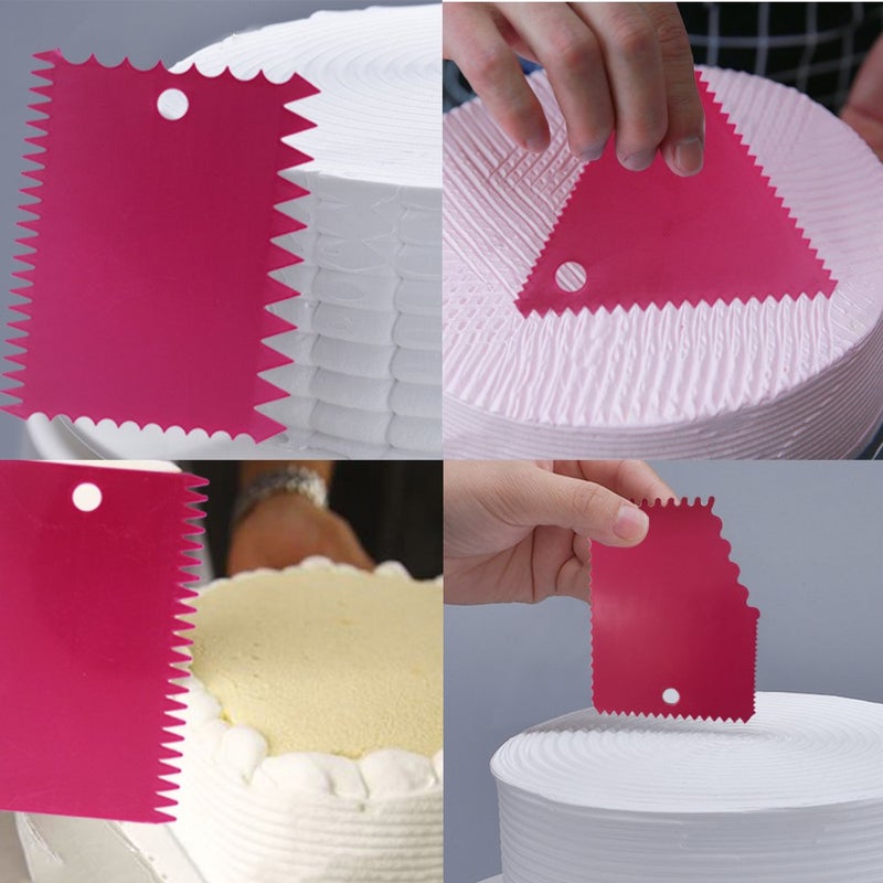 DaKuan Cake Scraper Smoother and Fondant Kits  DaKuan Fabulous 6 Pcs Cake Decorative Scrapers Polisher and 16 Pcs of Cake Modeling and Sculpting Tools - Image 2